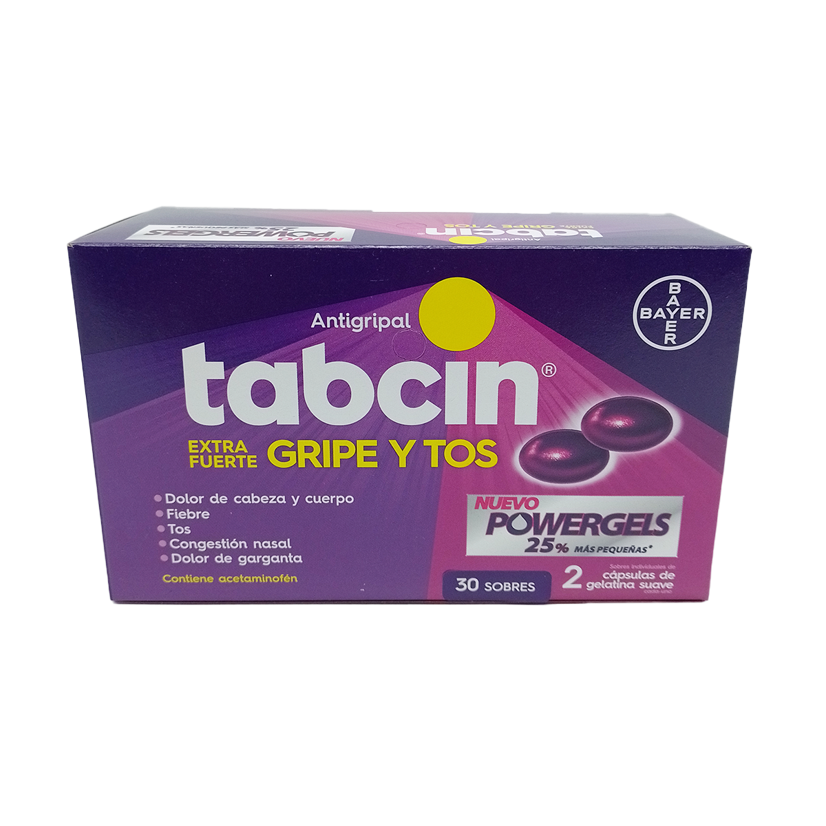 TABCIN EXTRA FUERTE POWERGELS GRIPE Y TOS * 60 CAPS GEL